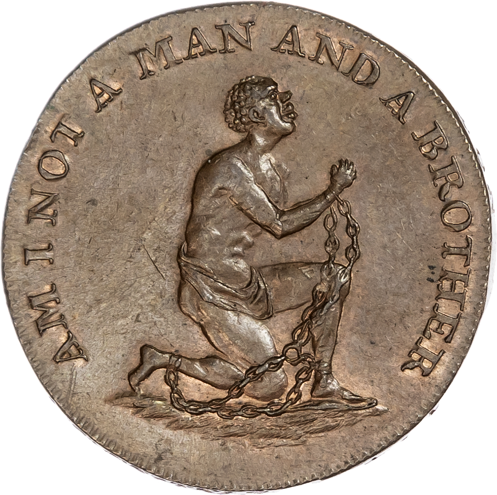 London, Political Series, William Lutwyche for an Anti-Slavery Society Halfpenny undated