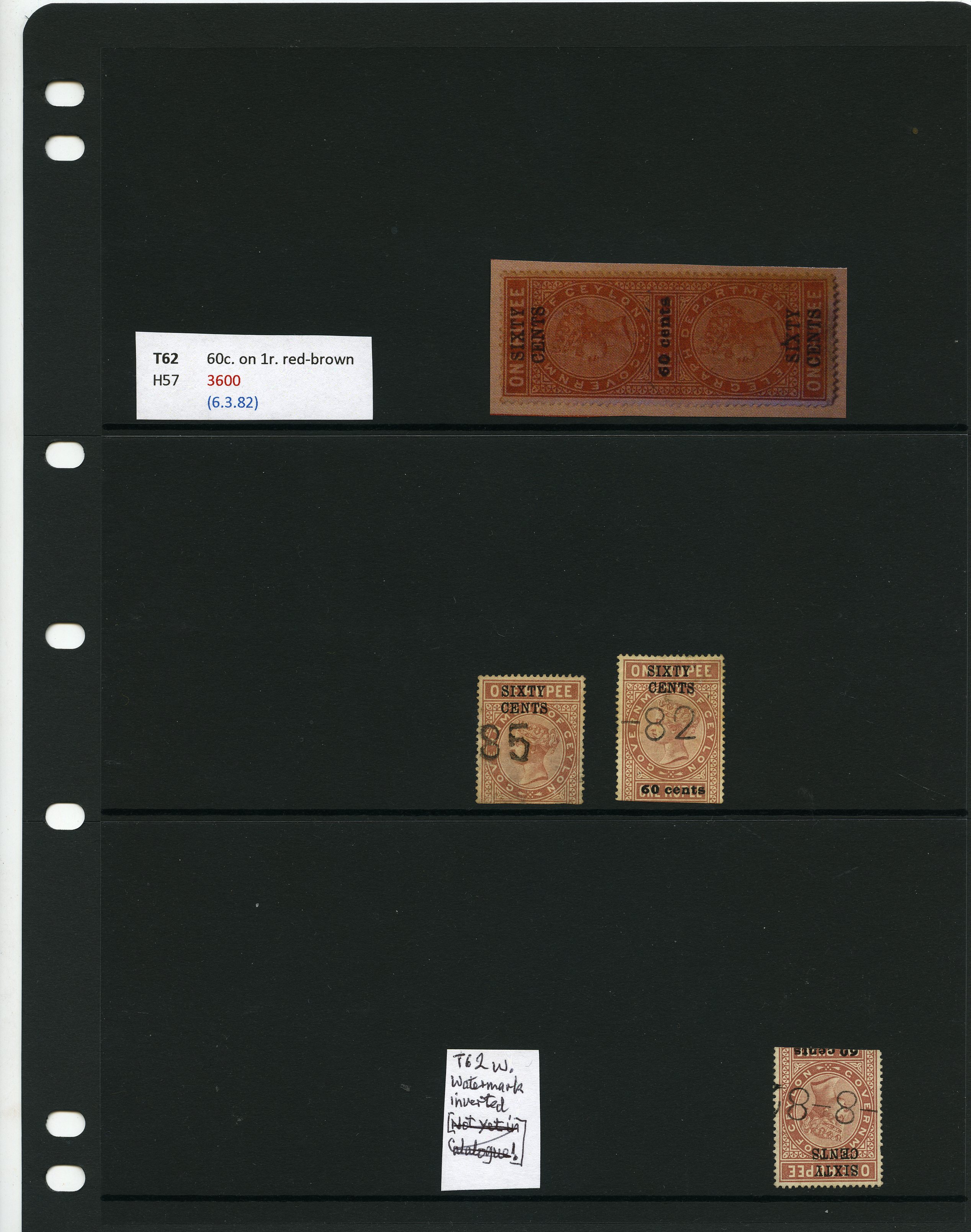 1881-92 60ct surcharge group with many...