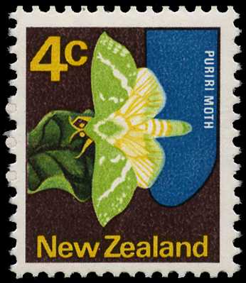 1970 4ct Puriri Moth, watermark sideways...