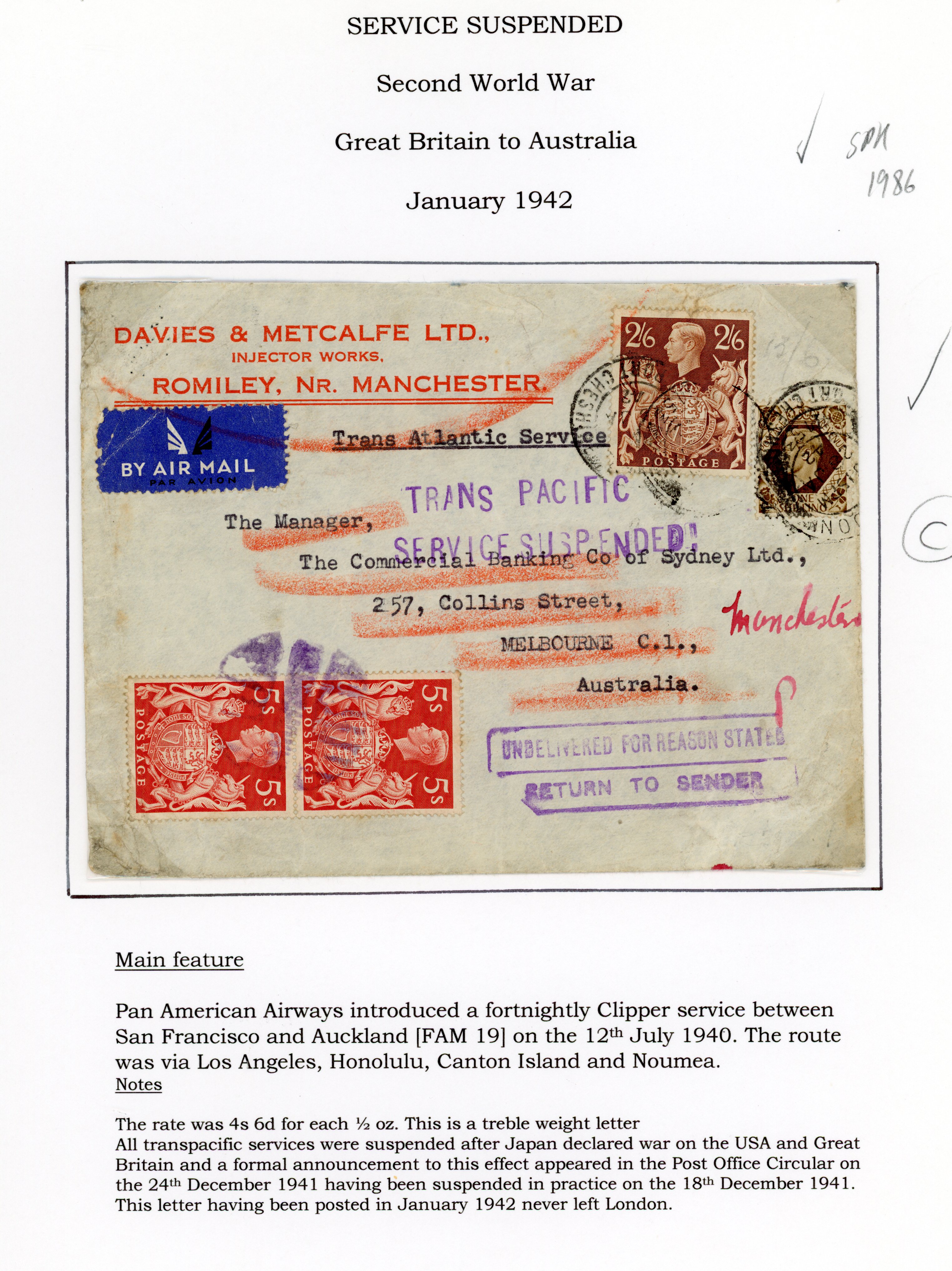 GB WW2 Service Suspended covers