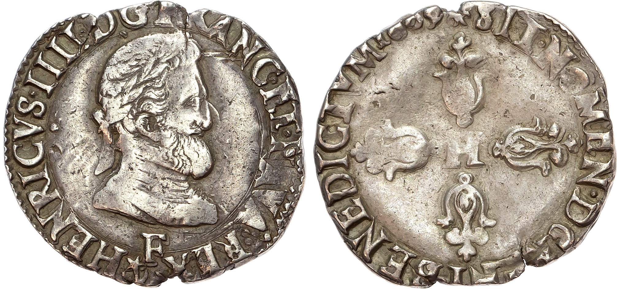 France, Henri IV (1589-1610), silver Demi Franc