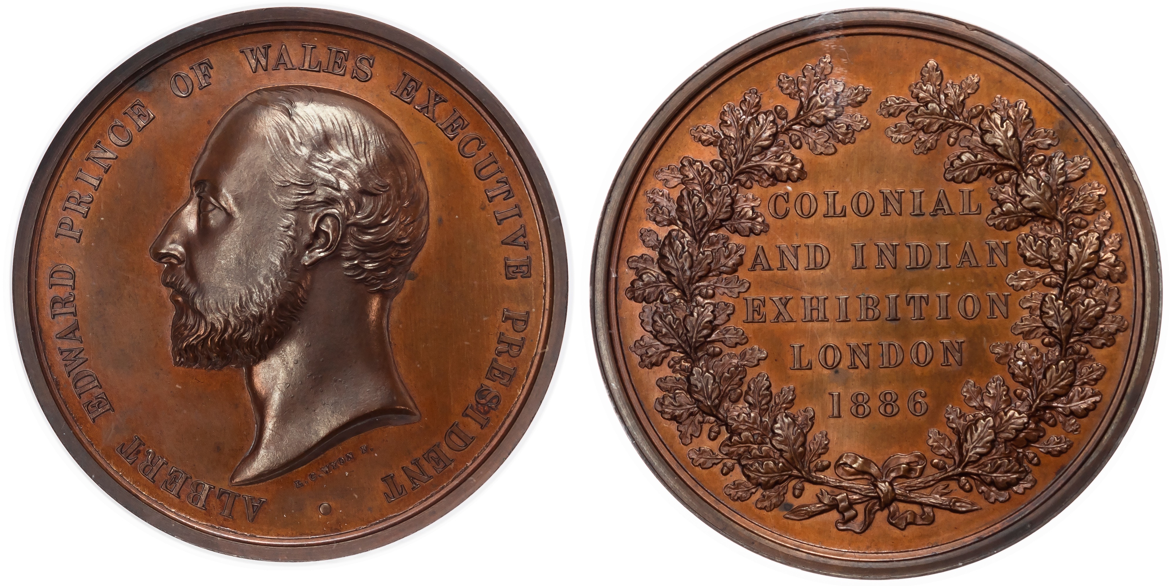 Great Britain & Colonial. Victoria Æ Medallion, Colonial & Indian Exhibition. 1886.