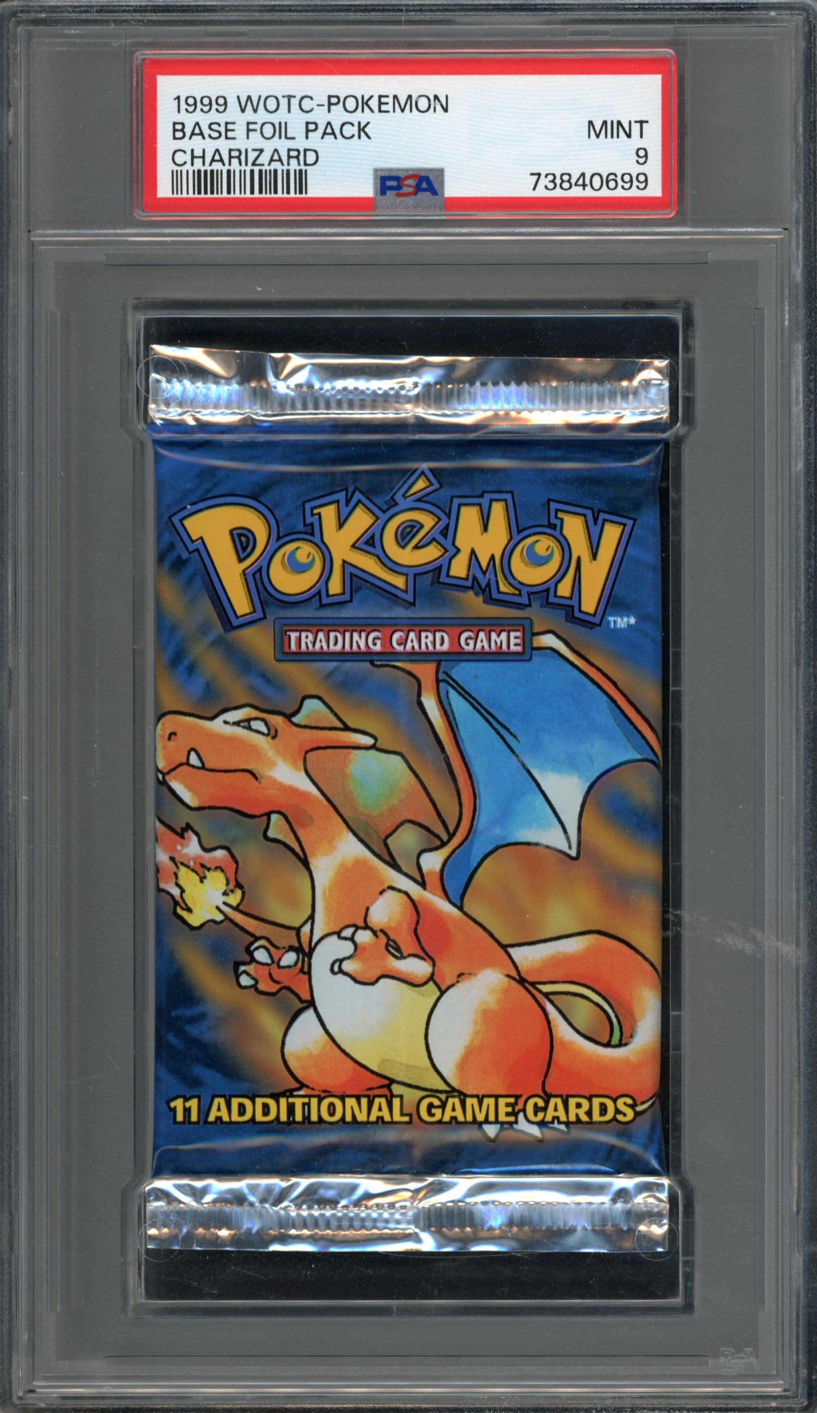 <p>PSA 9 - Base Set Booster Pack - Charizard Art Work WOTC 1999</p>