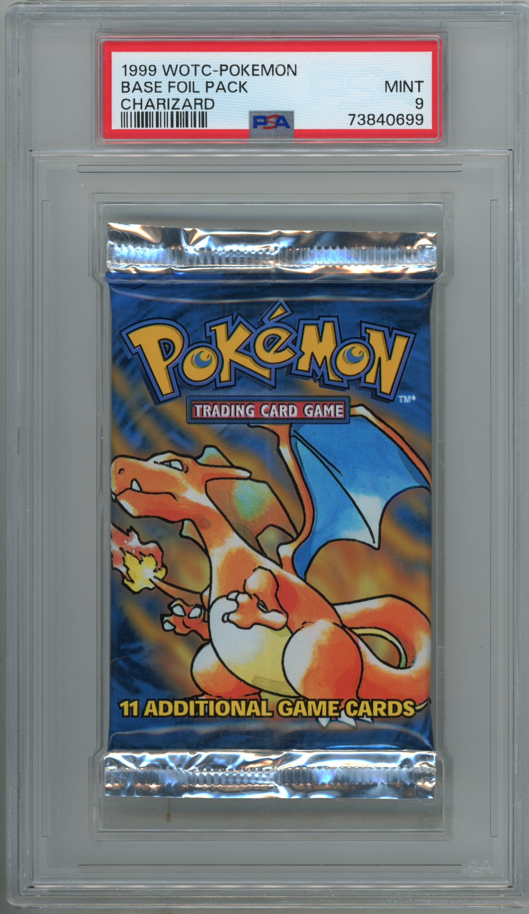 PSA 9 - Base Set Booster Pack - Charizard Art Work WOTC 1999