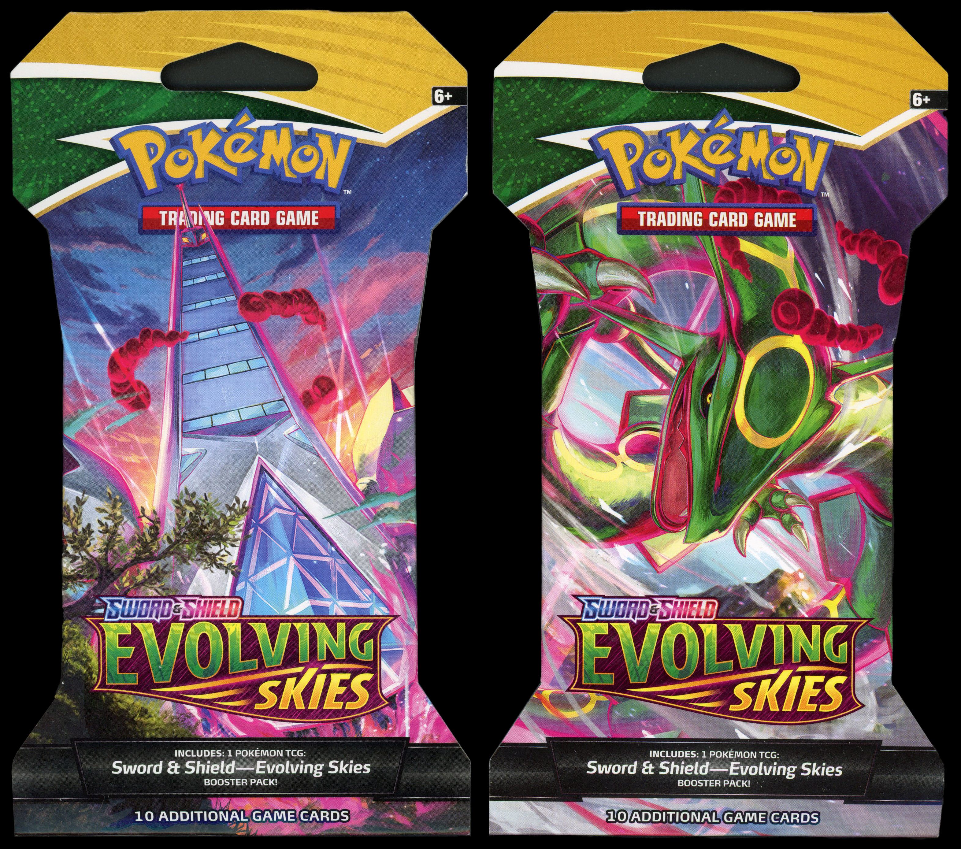 Pokémon TCG - 5x Evolving Skies Booster Packs (Cardboard Packaging) - Factory Sealed