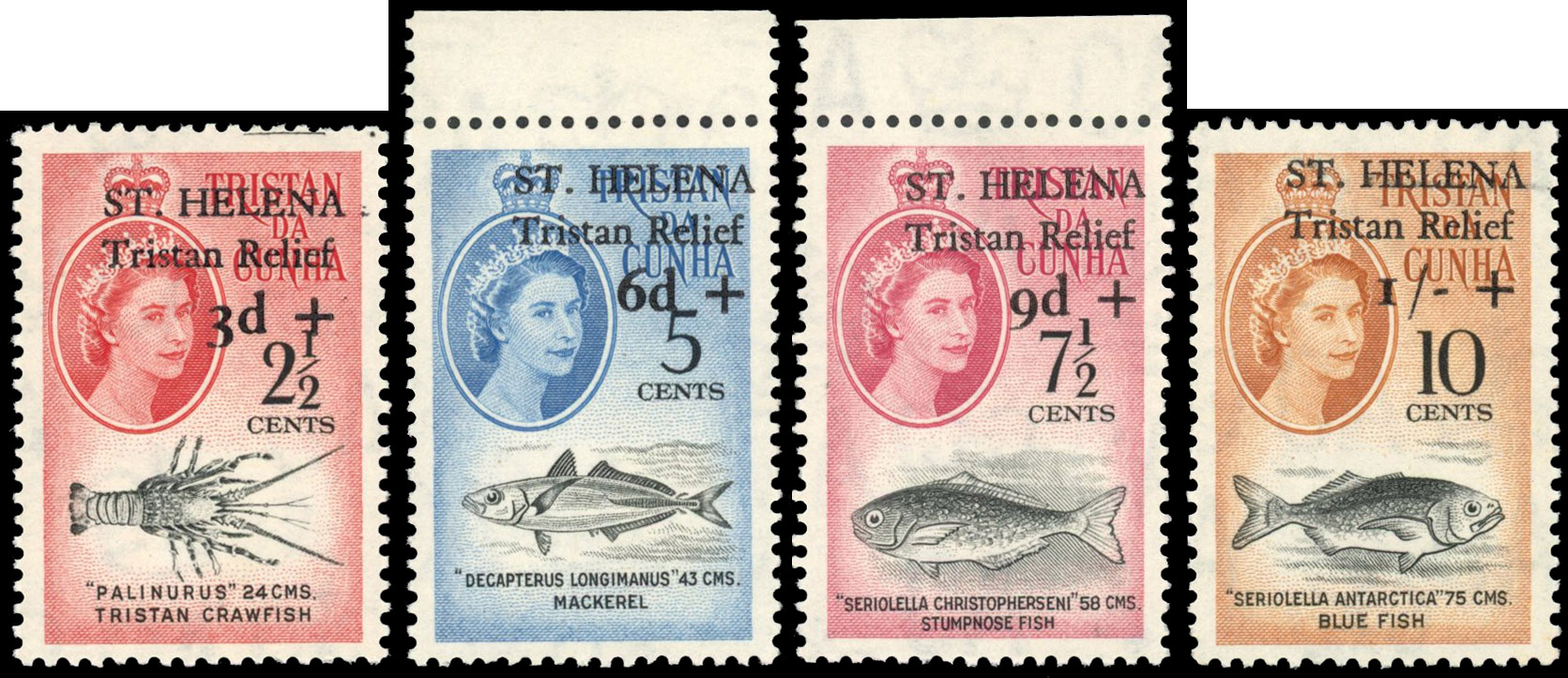 St Helena 1961 Tristan Relief set unmounted mint