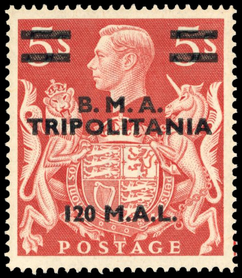 BOIC Tripolitania SG T12 var mint