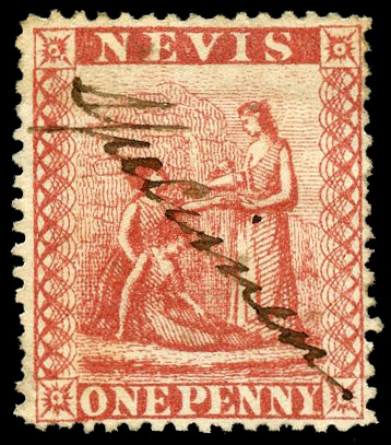 Nevis SG 16 manuscript "Specimen"