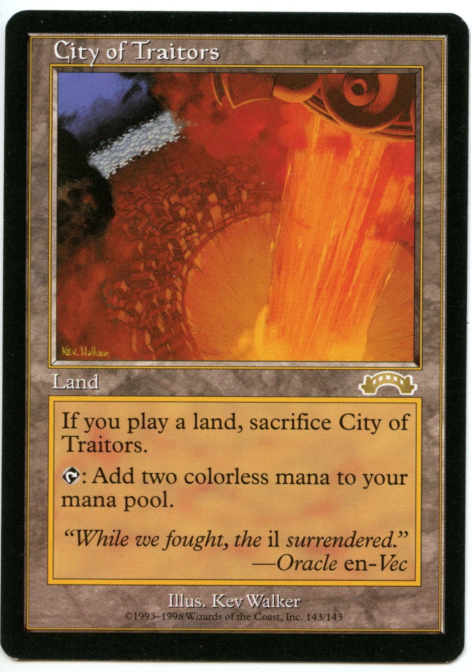 Magic The Gathering  - City of Traitors  - Exodus  - Lightly Played 