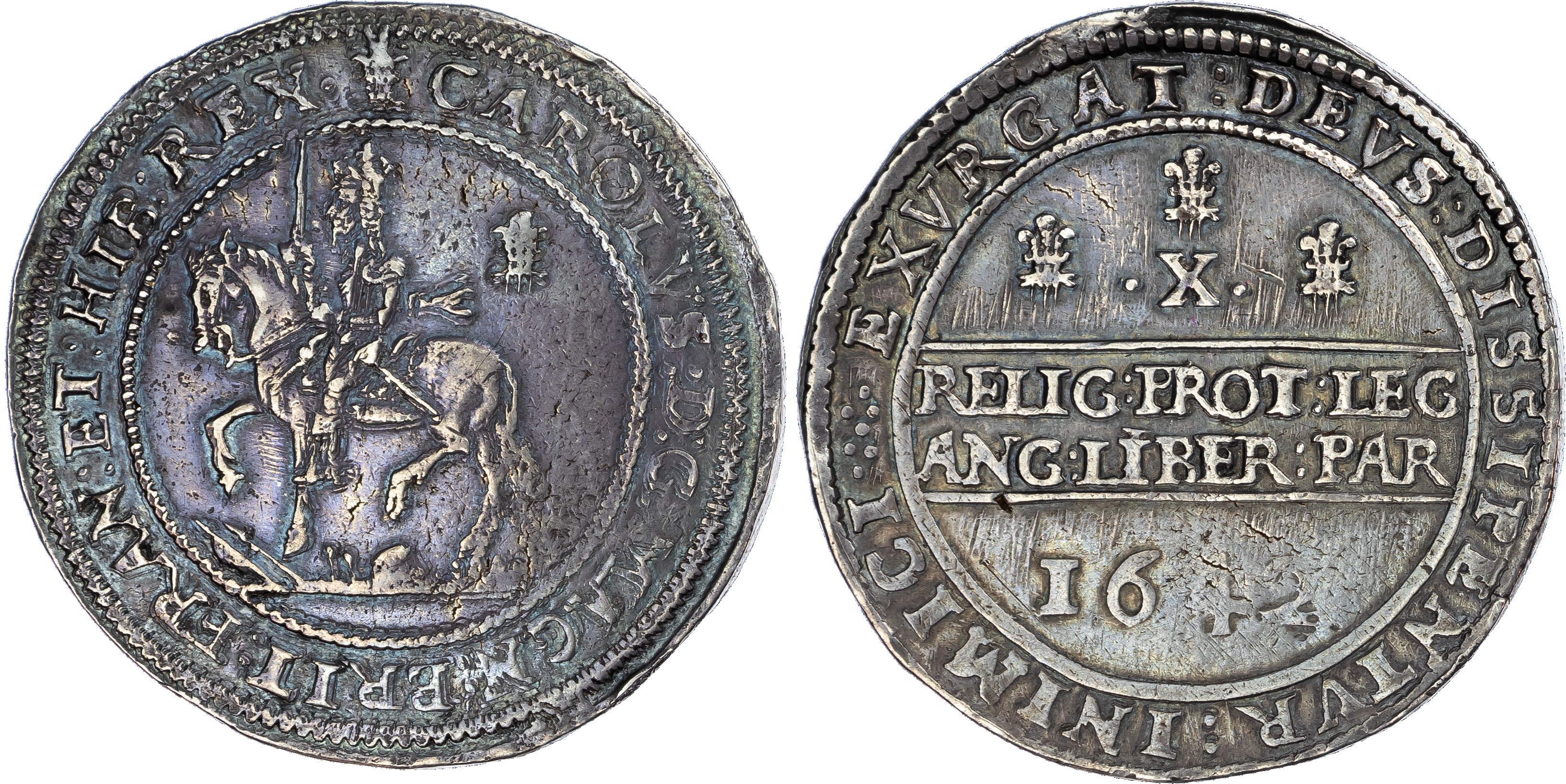 Charles I (1625‑1649), AR ‘Declaration’ Half pound 1642