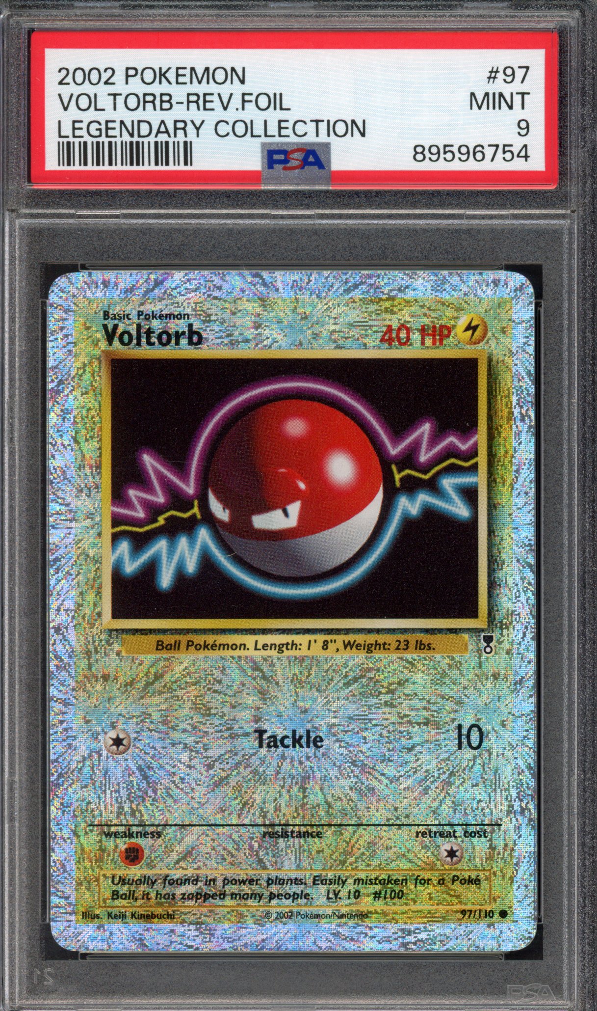 Pokémon TCG PSA 9 Voltorb 97 Reverse Foil, Legendary Collection