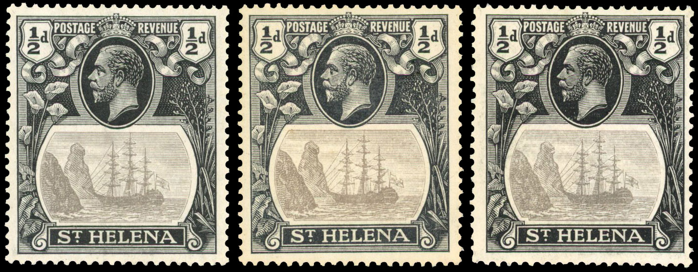 St Helena SG 97a-c mint
