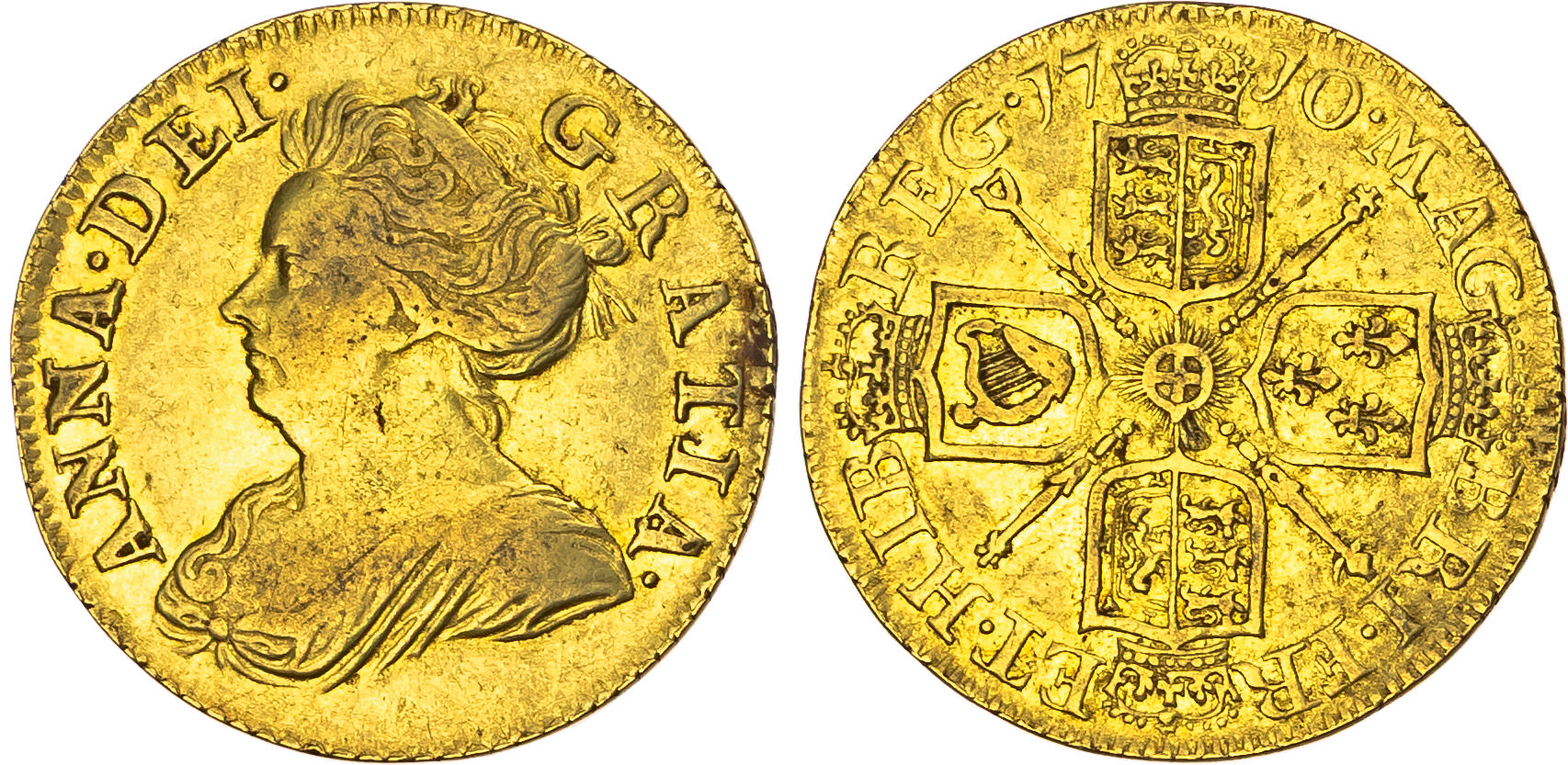 Anne (1703-1714), AV Half-Guinea, 1710. 