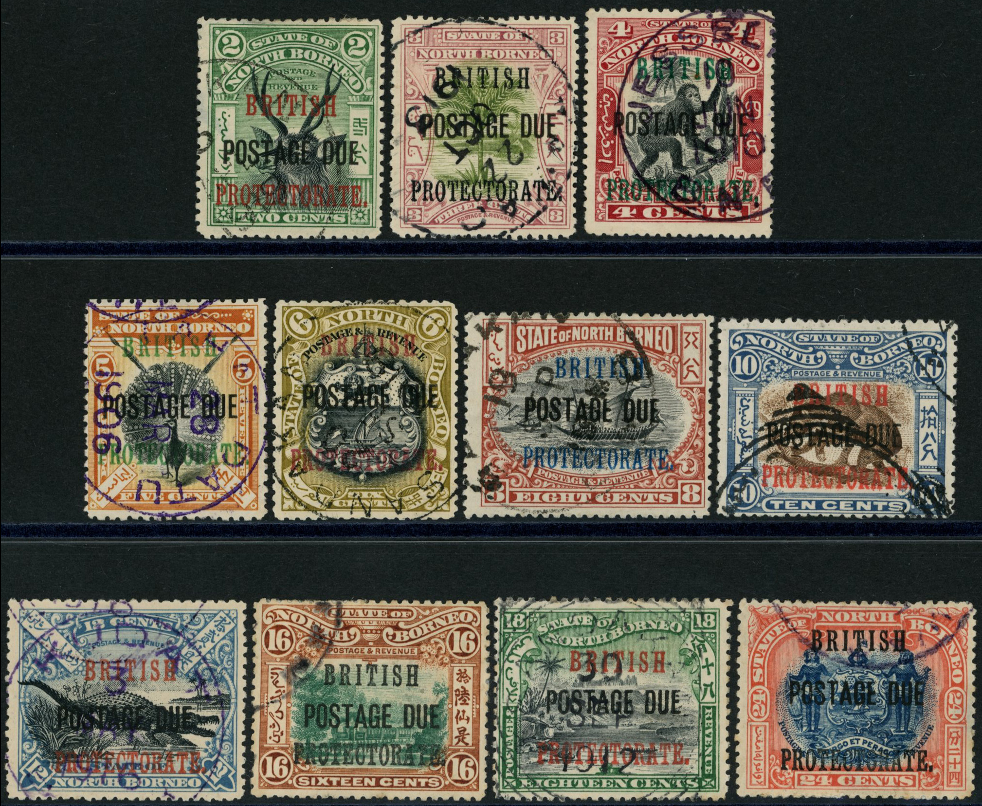 1902-12 2c to 24c (3c and 4c perf 15), all...