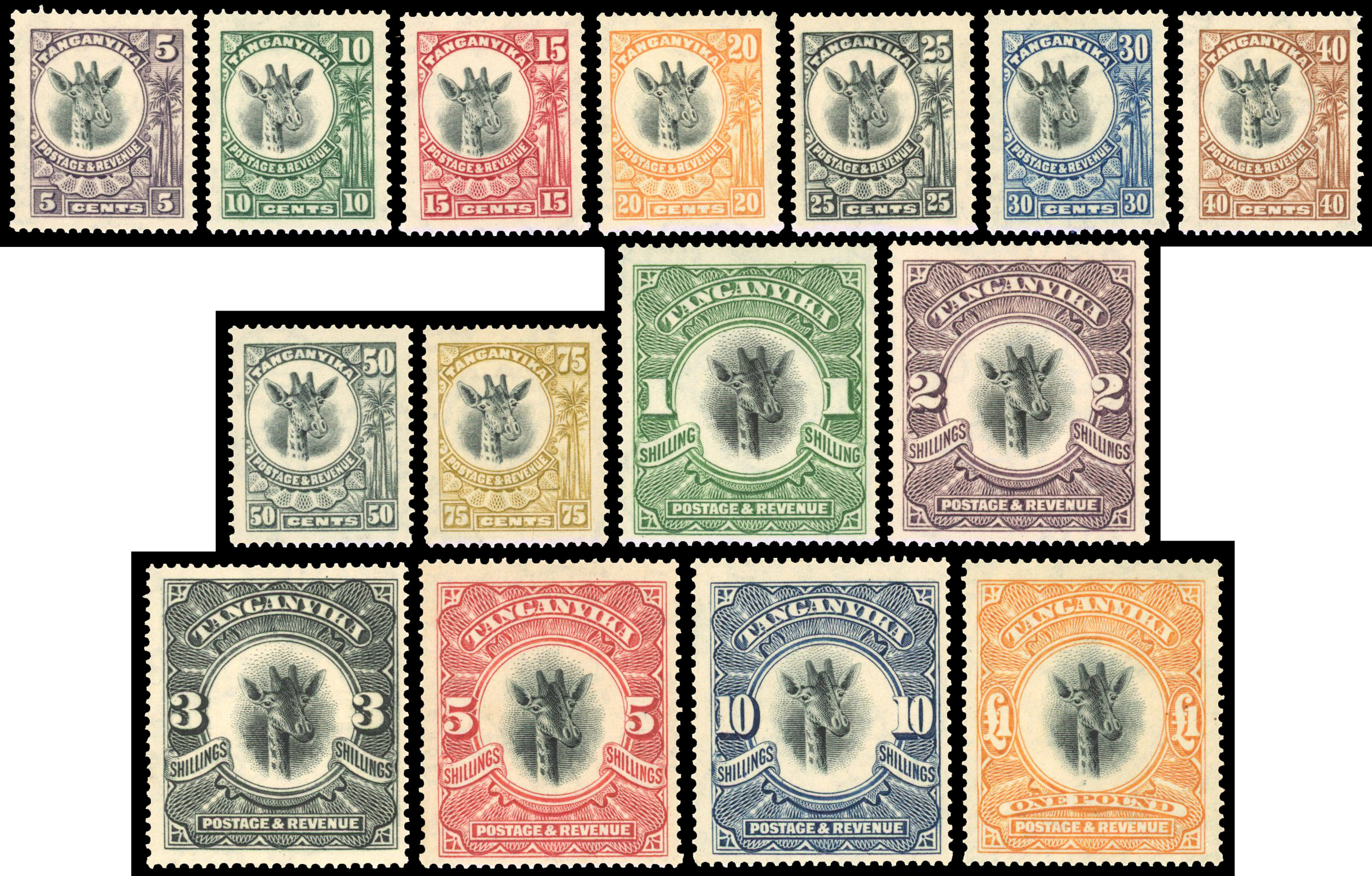 Tanganyika 1922-24 Giraffe range