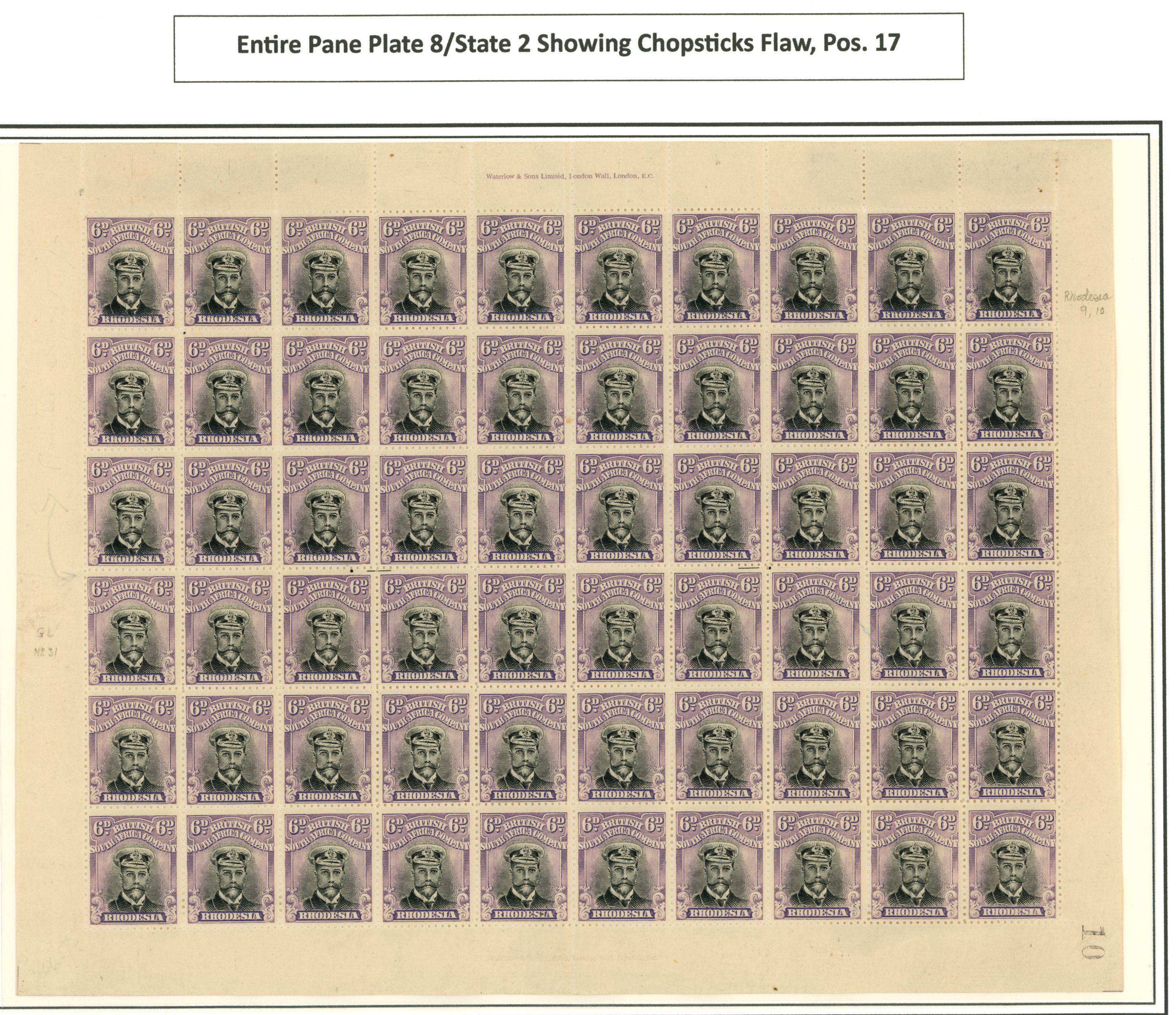 1918-21 6d Head Die IIIB, perf 14, toned...