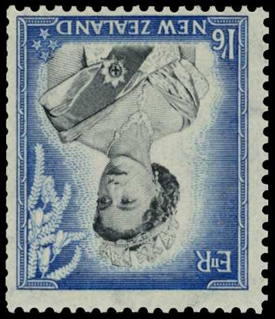 1953-9 1/6d black and bright blue with...