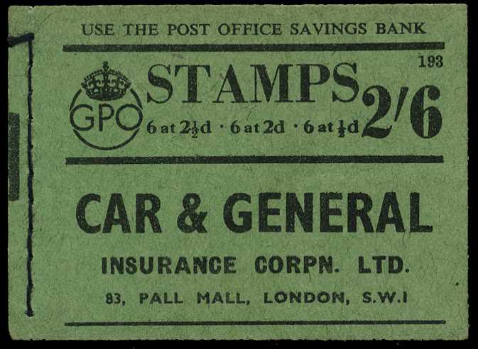 1943 (May) 2/6d booklet (#193), some...