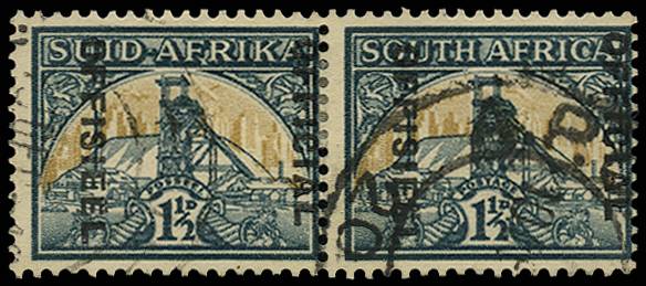 SOUTH AFRICA SG O33a 1944-50 1 1/2d diaeresis horiz pr used
