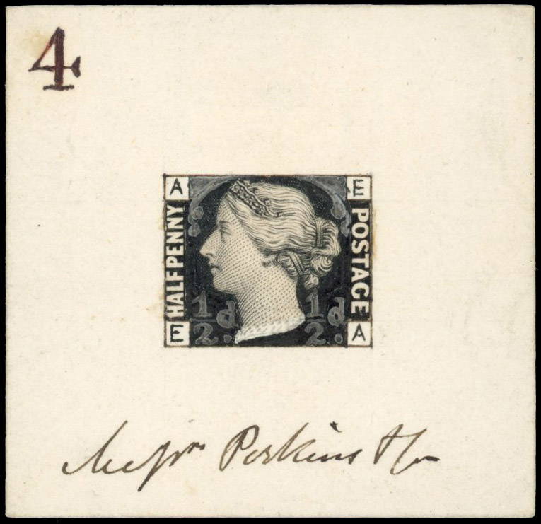 Great Britain 1870 hand-drawn essay, SG DP59