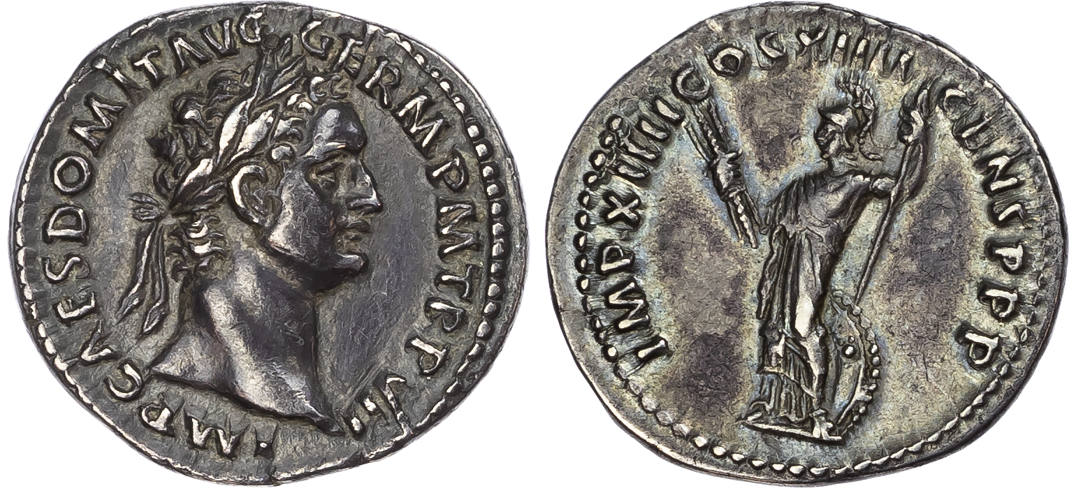 Domitian (AD 81-96) AR Denarius, Rome, AD 87-88, 3.44g. 