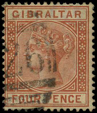 1887 4d orange-brown, good used. SG...