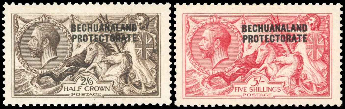 Bechuanaland 1913-24 Waterlow 2s6d, 5s