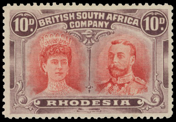 10d vermilion and maroon SG 150a mint