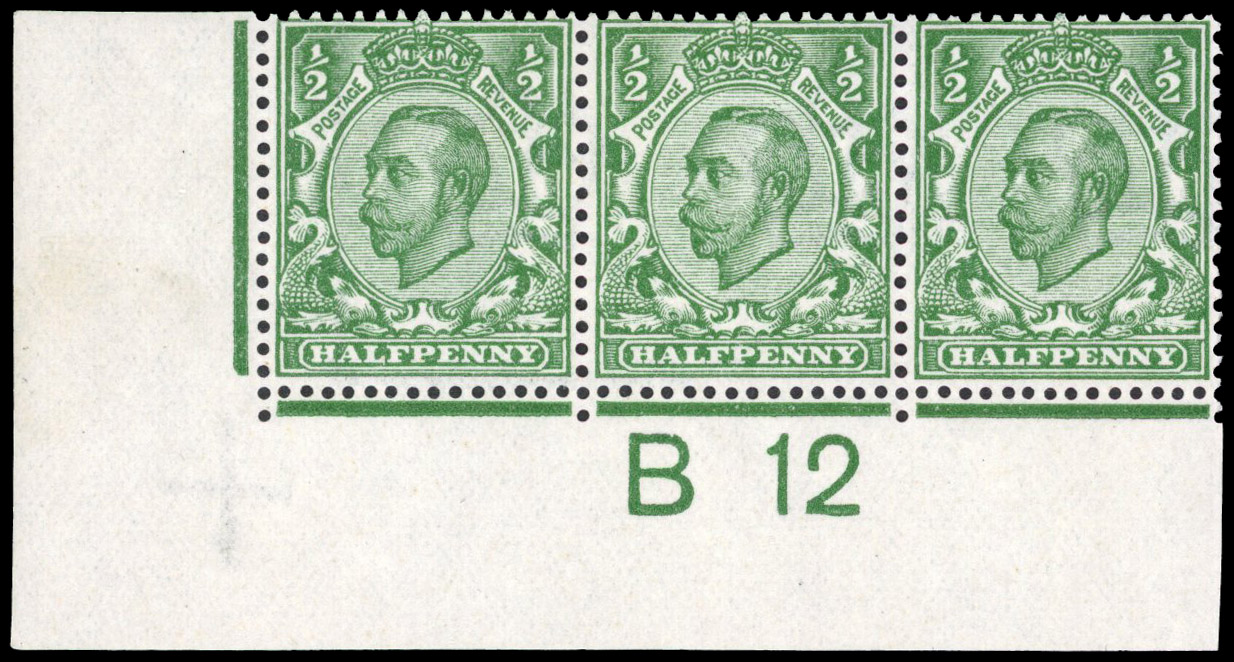 1912 ½d Bluish green (Die 2, Wmk. Crown). Superb unmounted o.g. 