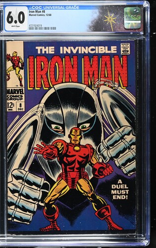 Iron Man #8 CGC 6.0  "A Duel Must End!" (Marvel Comics, 1968) White pages