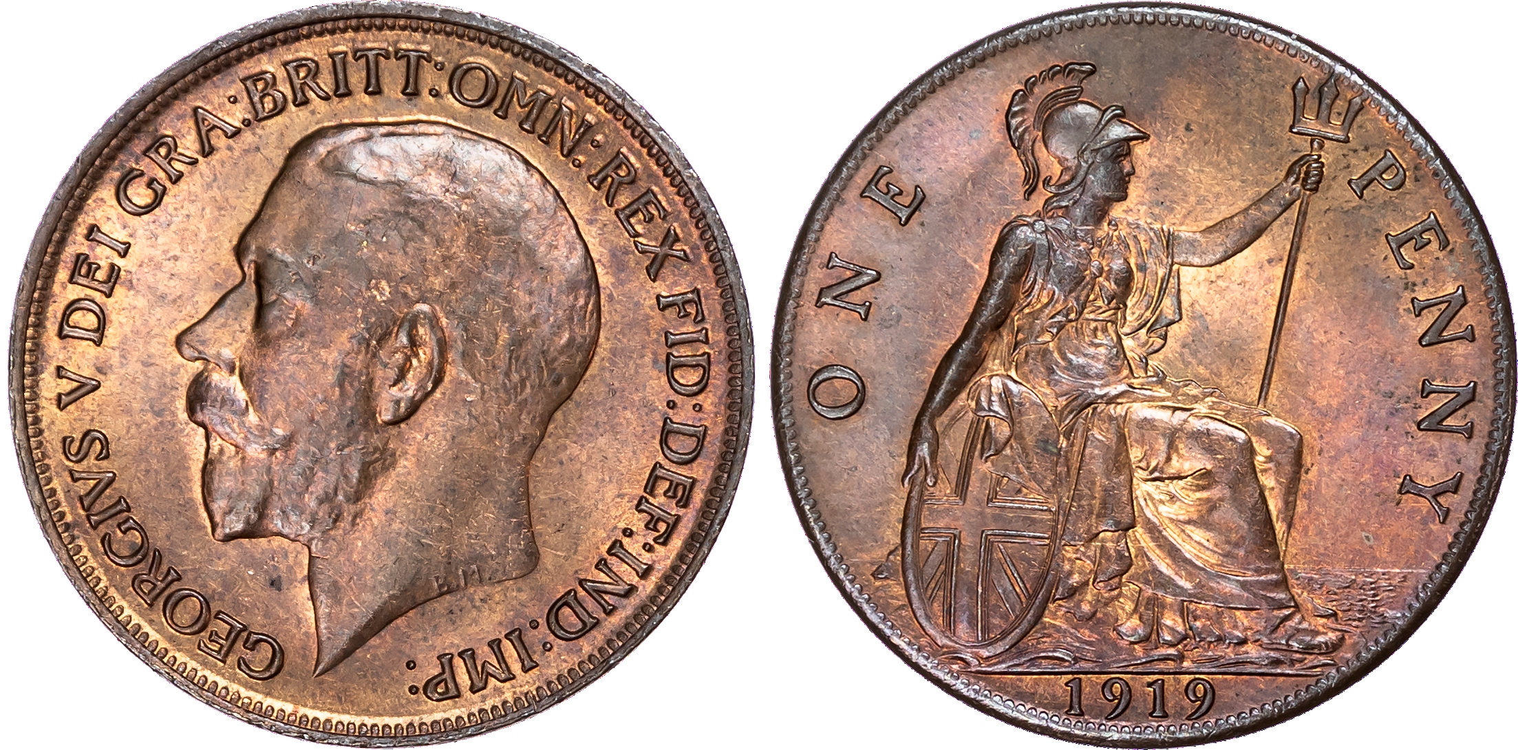 George V (1910-1936), Penny, 1919