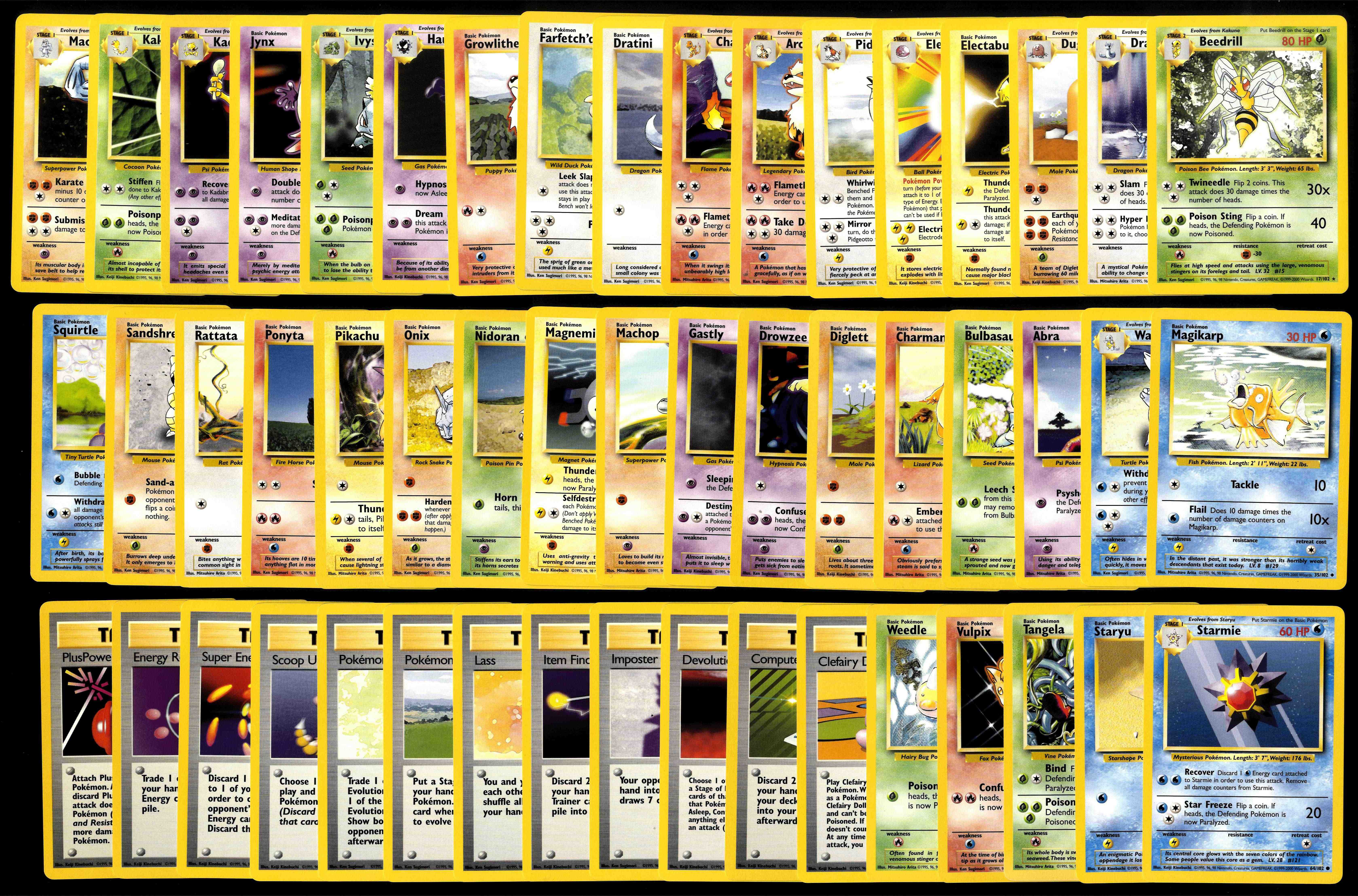 pokemon cards 1999 list What's an Original 151 Pokemon Cards 1999 Complete Set worth nowadays : r/pokemoncardcollectors