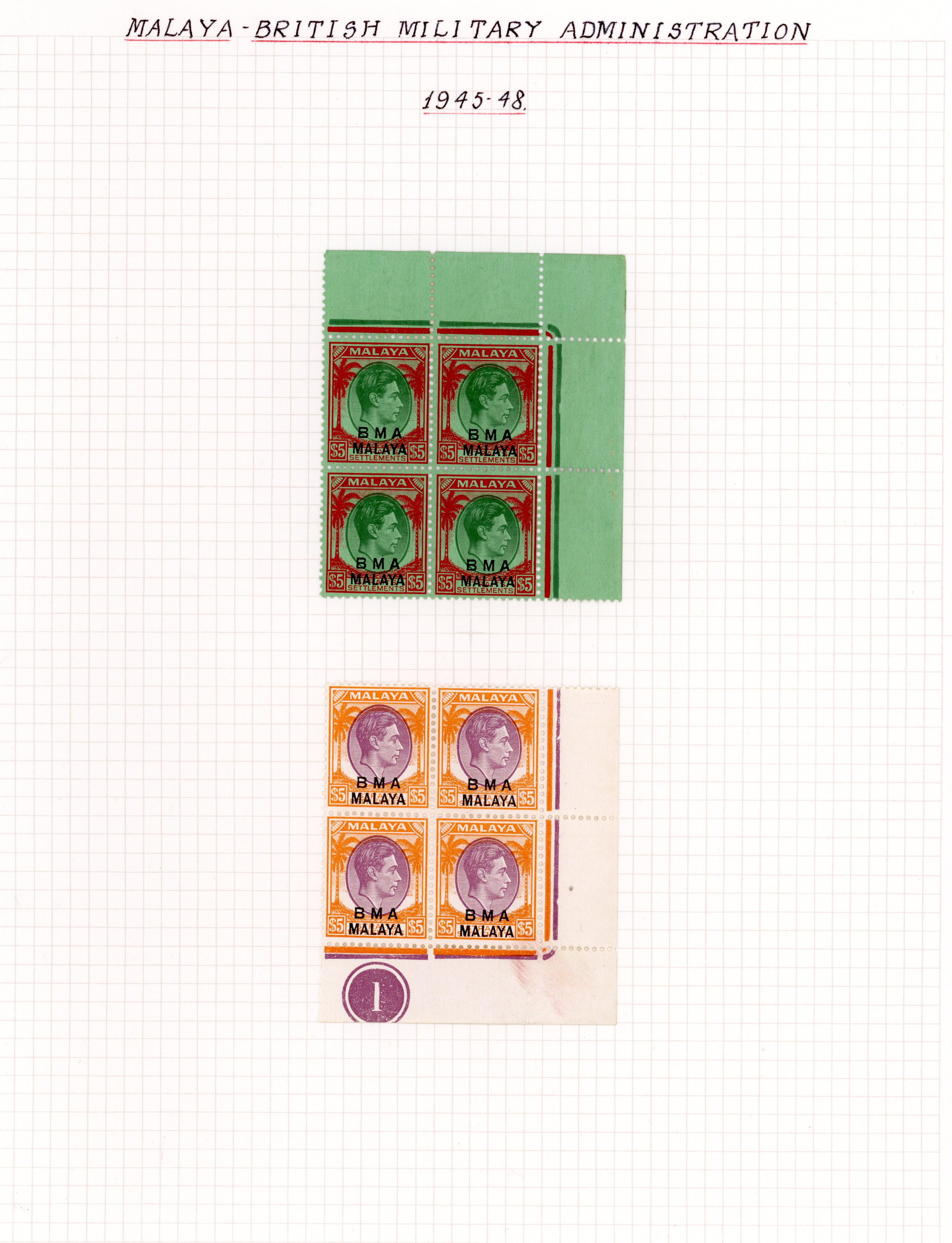 Malaya BMA collection mint