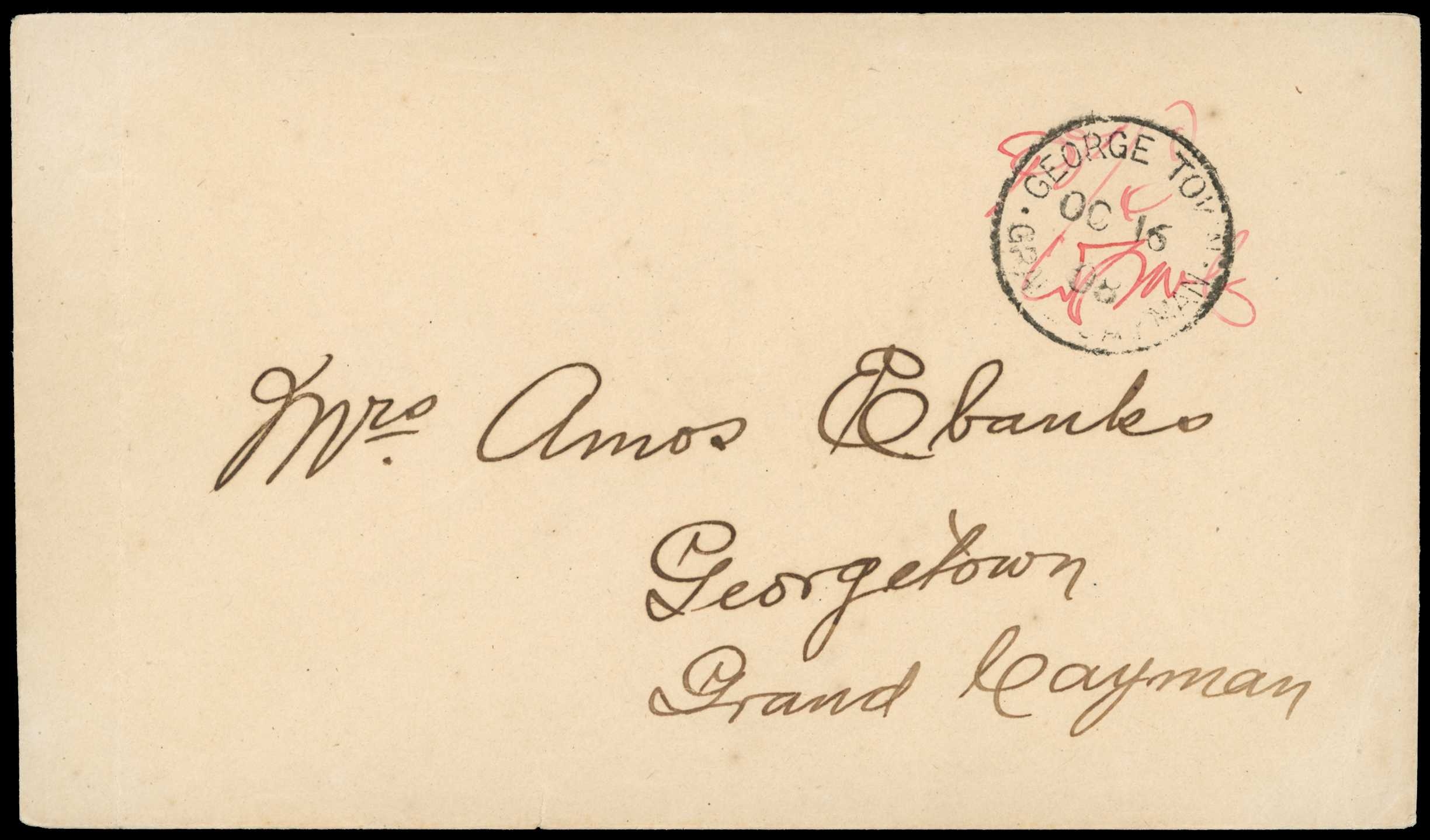 1908 (16 October) manuscript "Pd ¼d, W.G. McC"...