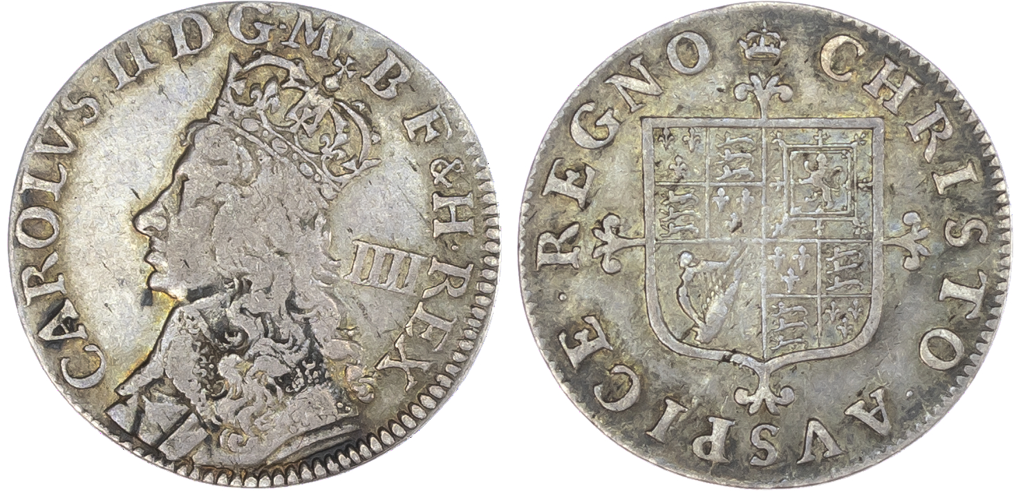 Charles II (1660-85), milled undated Maundy Set, Fourpence, Threepence, Twopence and Penny, crowned bust with falling lace