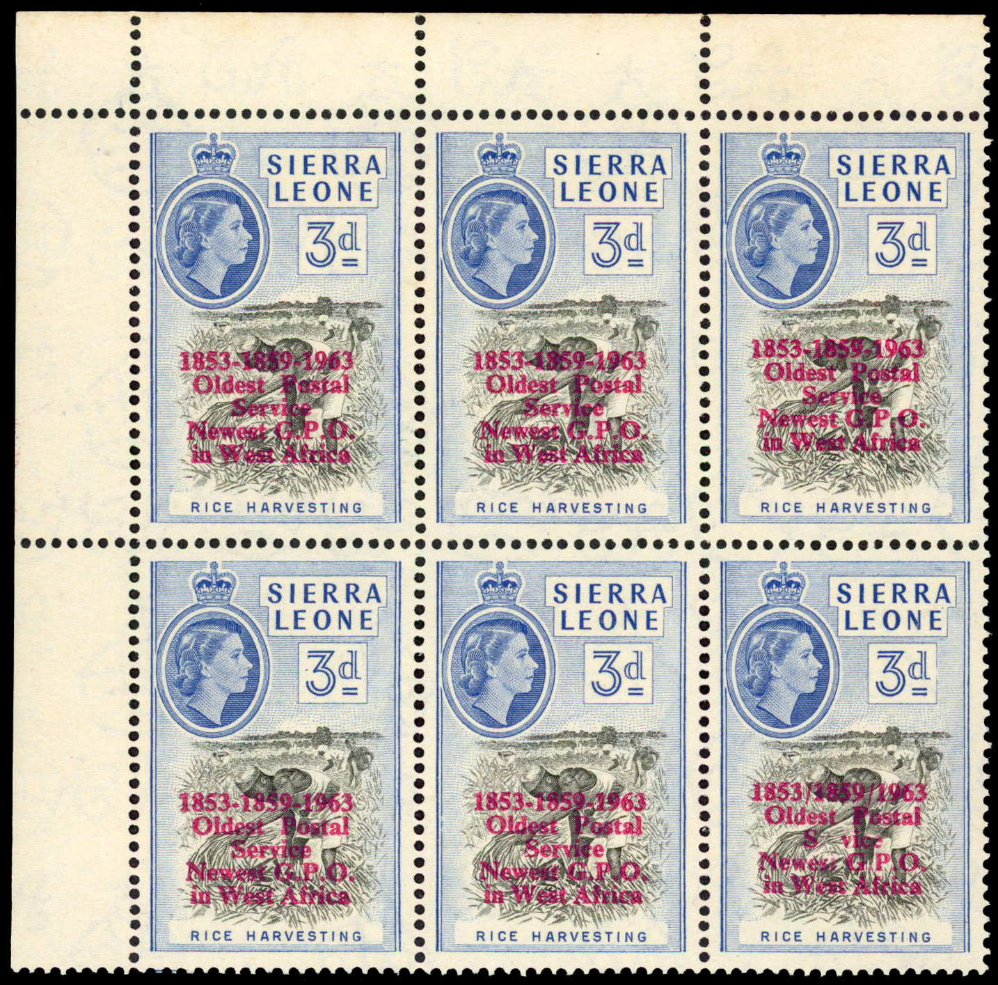 Sierra Leone SG 273ba block mint