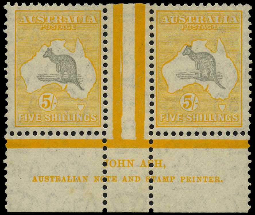 C of A Watermark: 1931-36 5/- grey and...