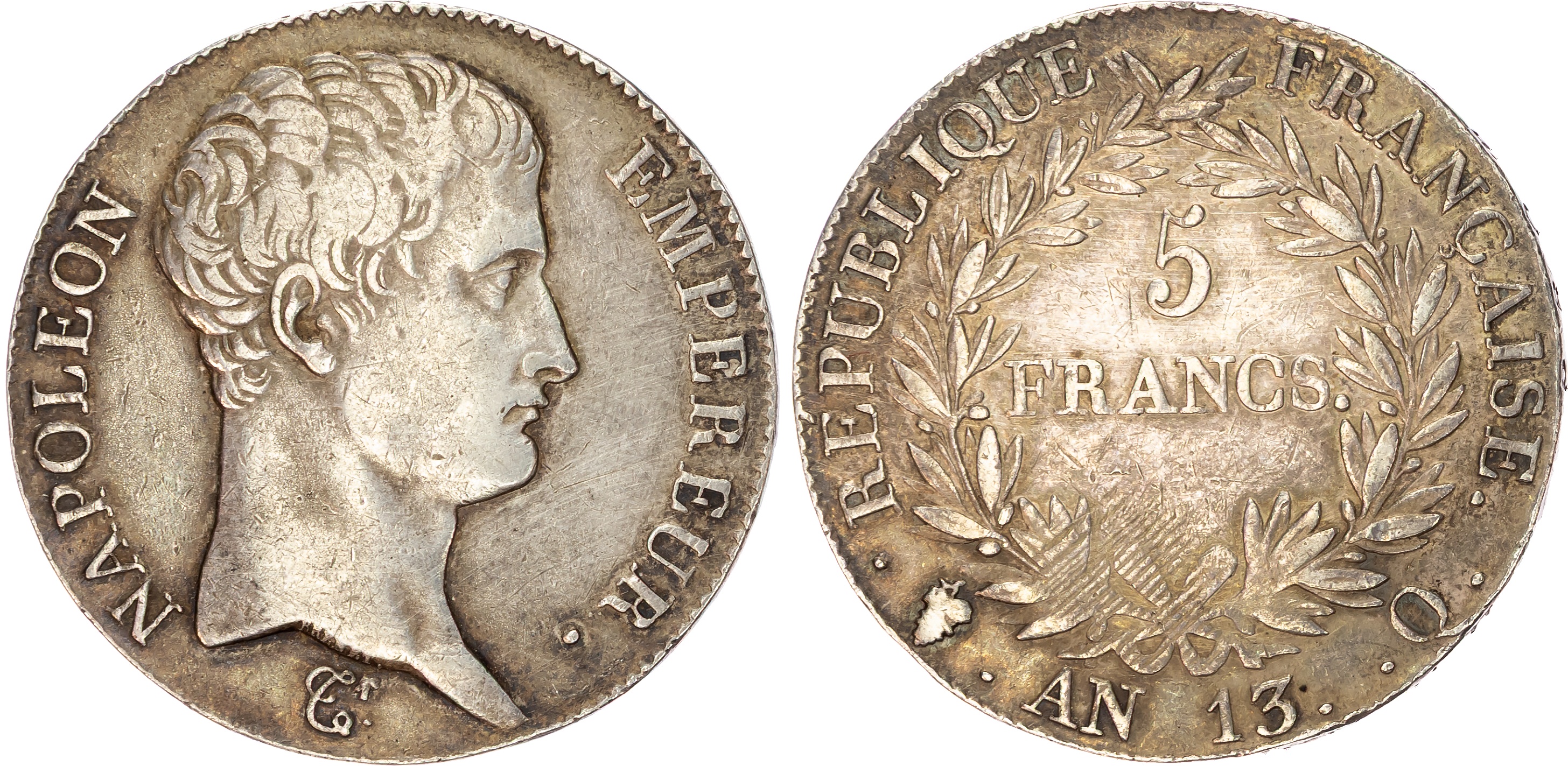 France, First Empire, Napoleon (1804-1815), silver 5 Francs