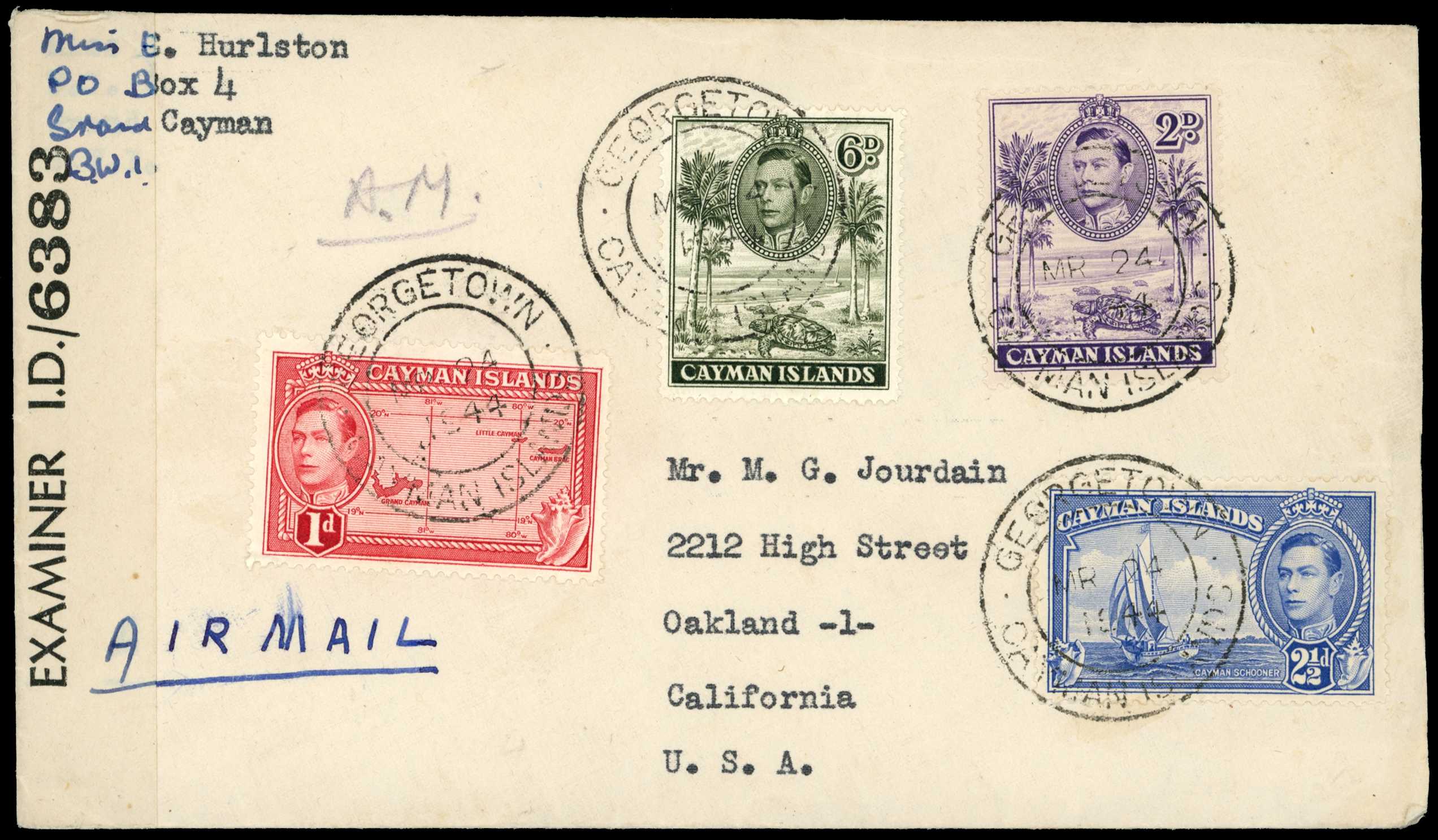 1944 Enclosed "Form 113a" in cover...