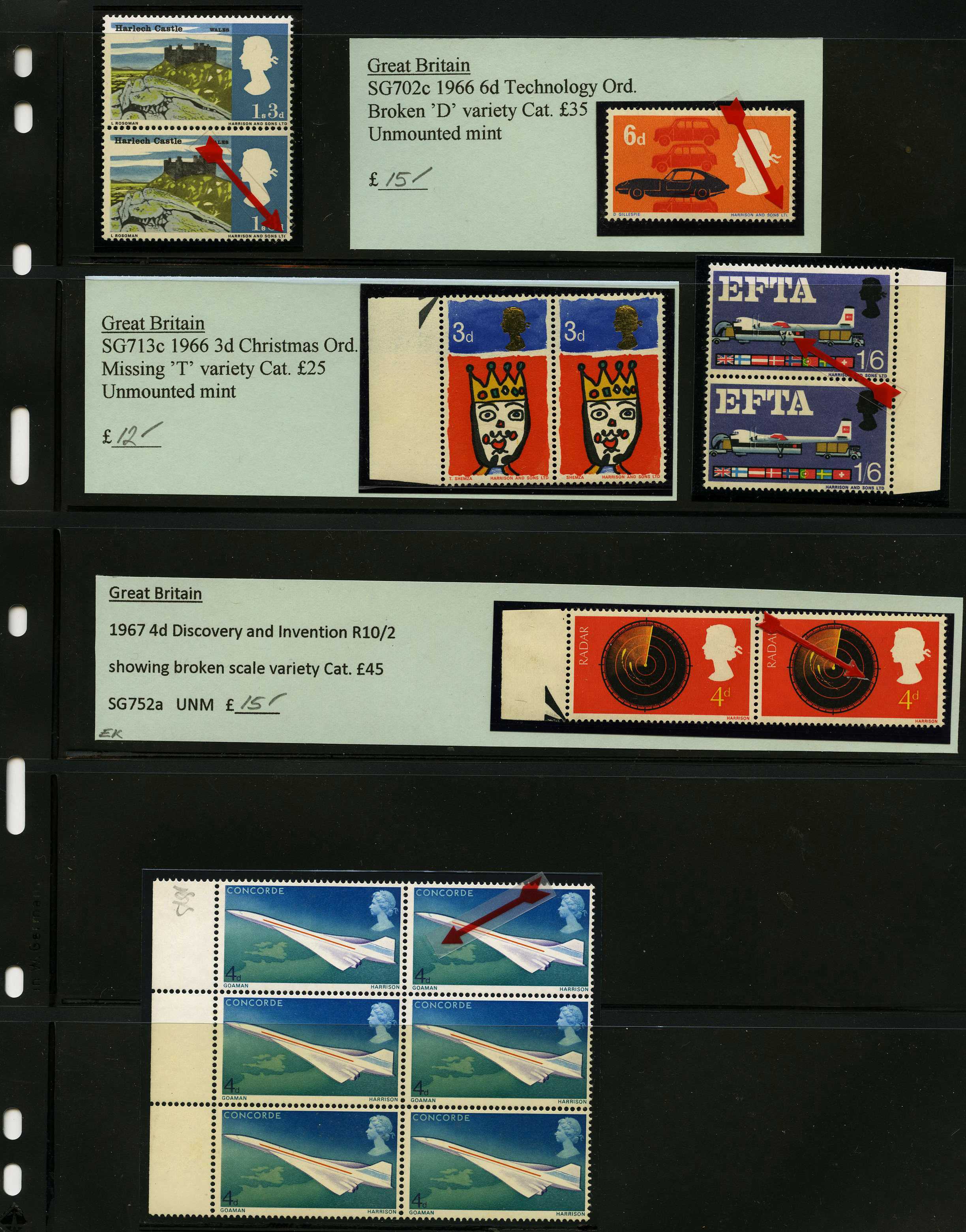 QEII Selection of varieties, including 1966...