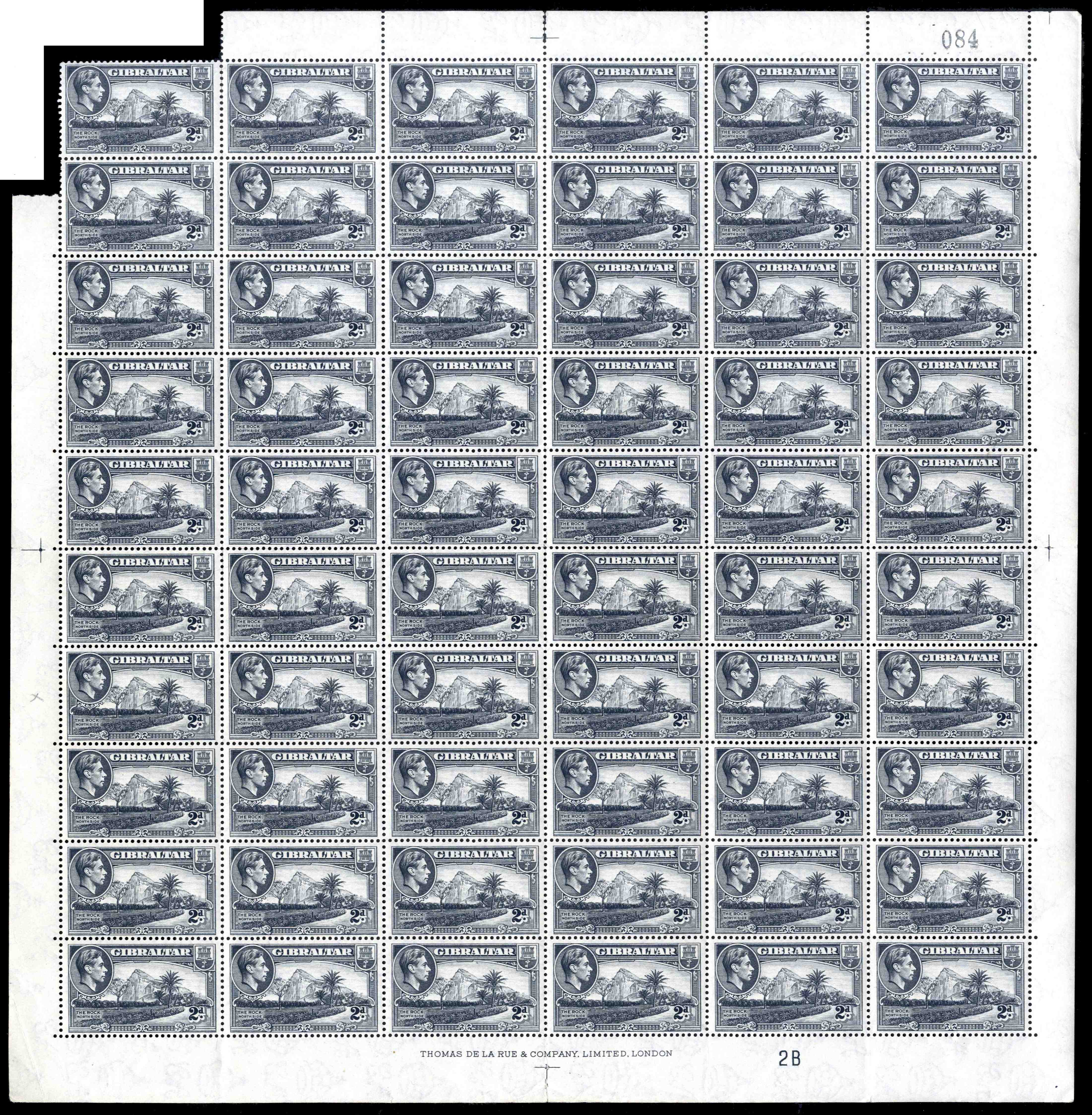 Gibraltar SG 124ba sheet mint