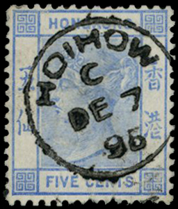 1882 5c blue neatly cancelled with...