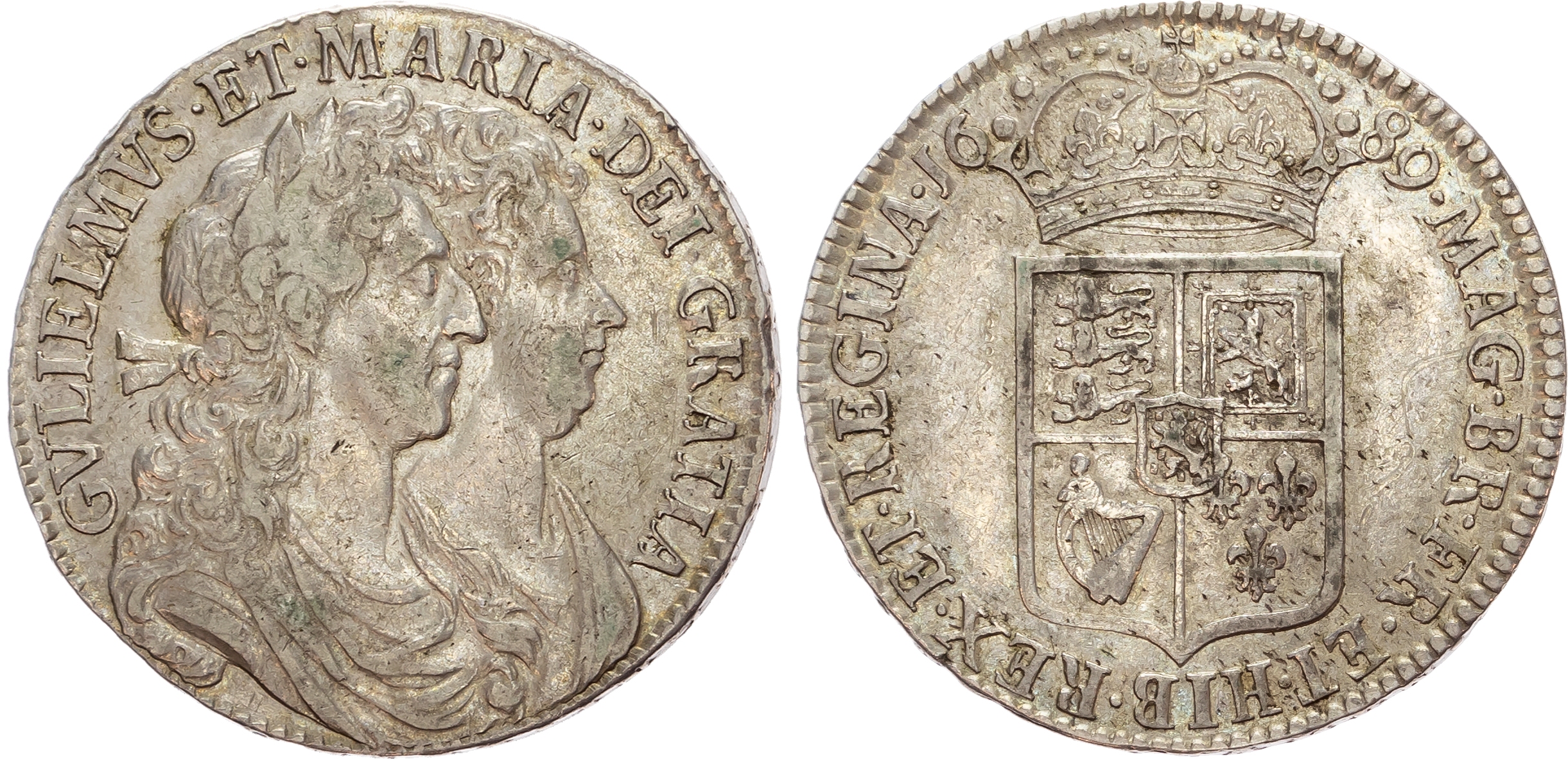 William and Mary (1688-1694), Halfcrown, 1689 PRIMO