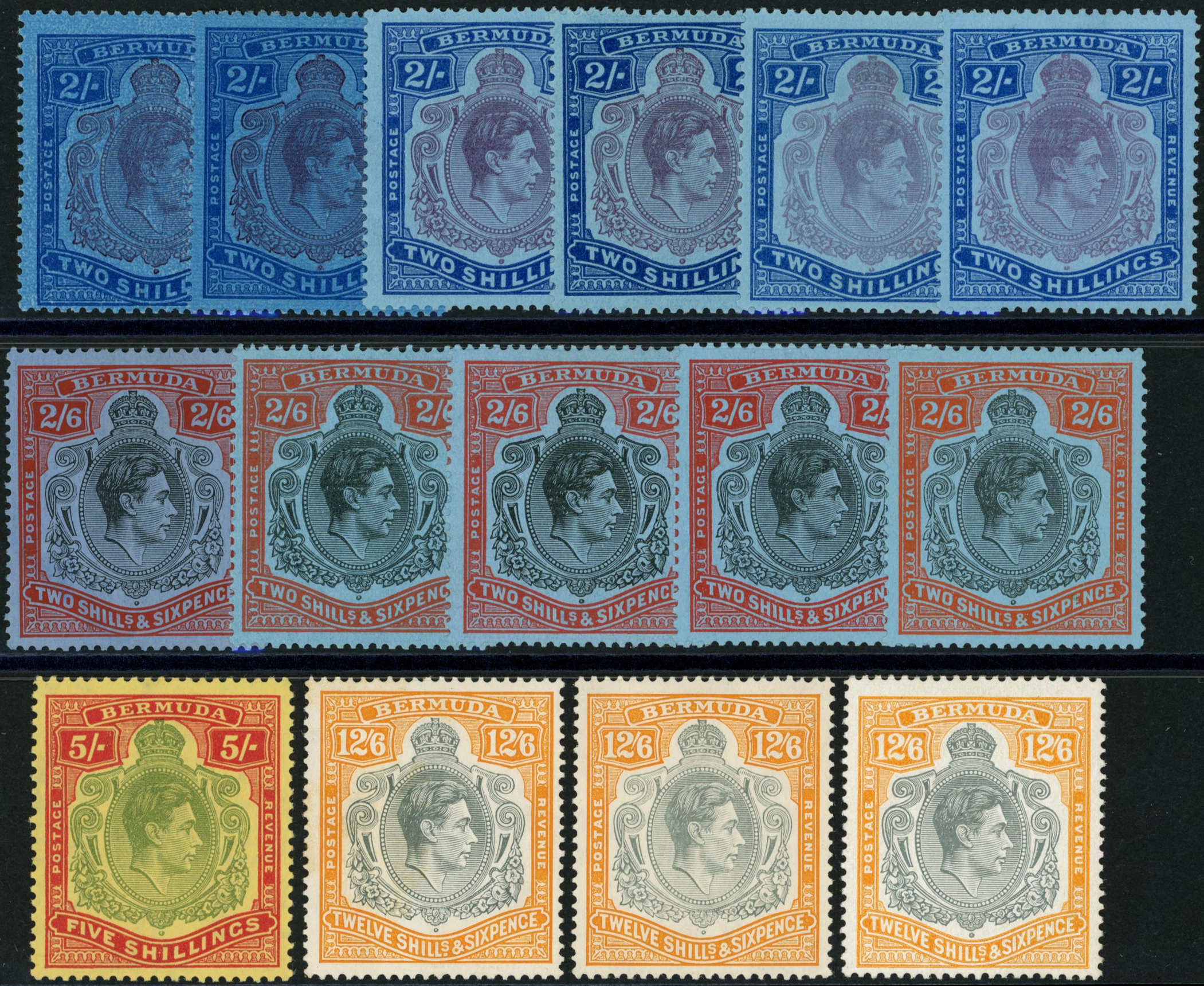 1938-53 small mint key types group with 2/-...