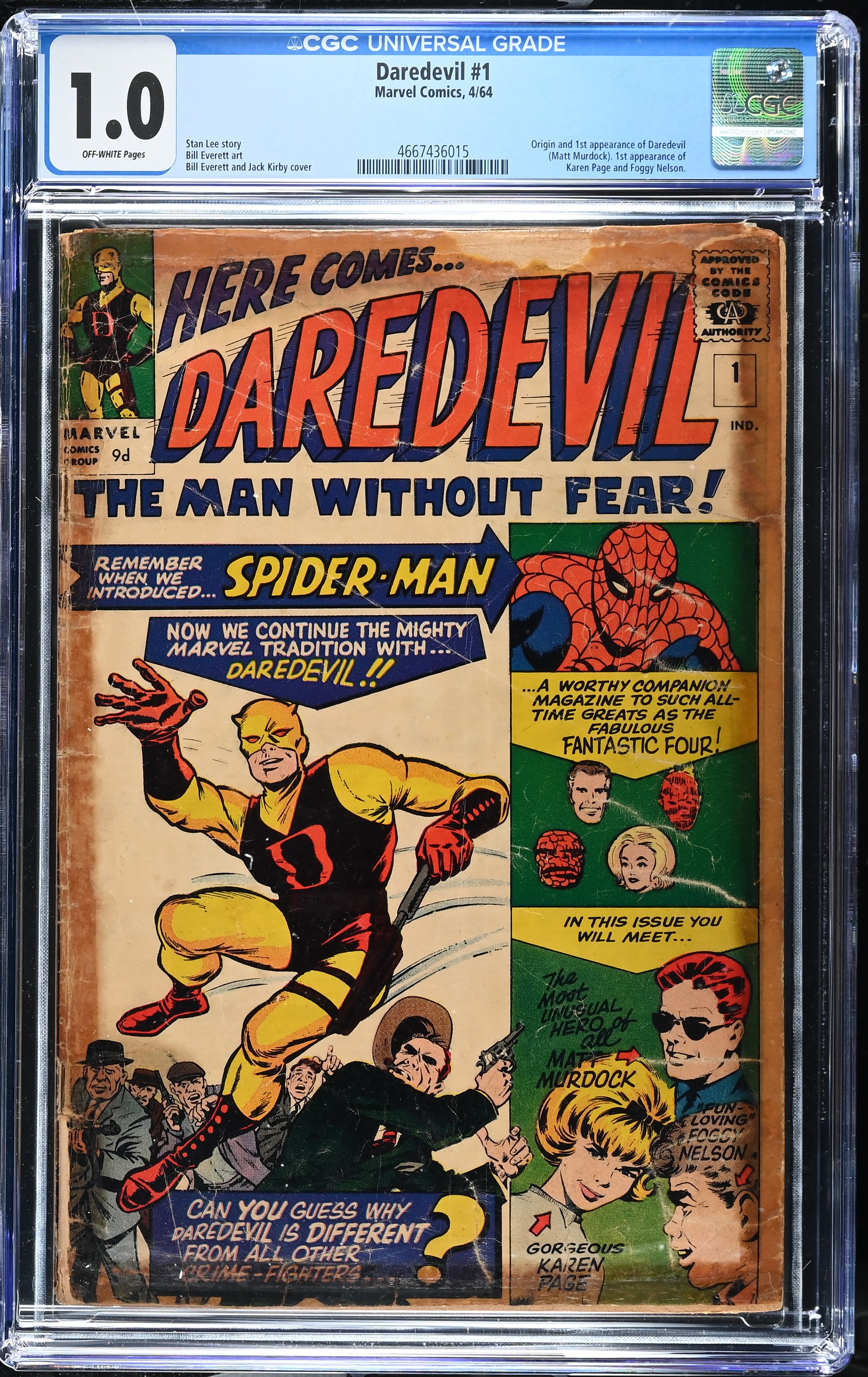 Daredevil #1 (Marvel Comics 1964) CGC 1.0 First Daredevil