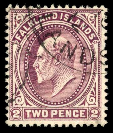 Falkland Islands 1904-12 2d reddish purple fine used. SG 45b