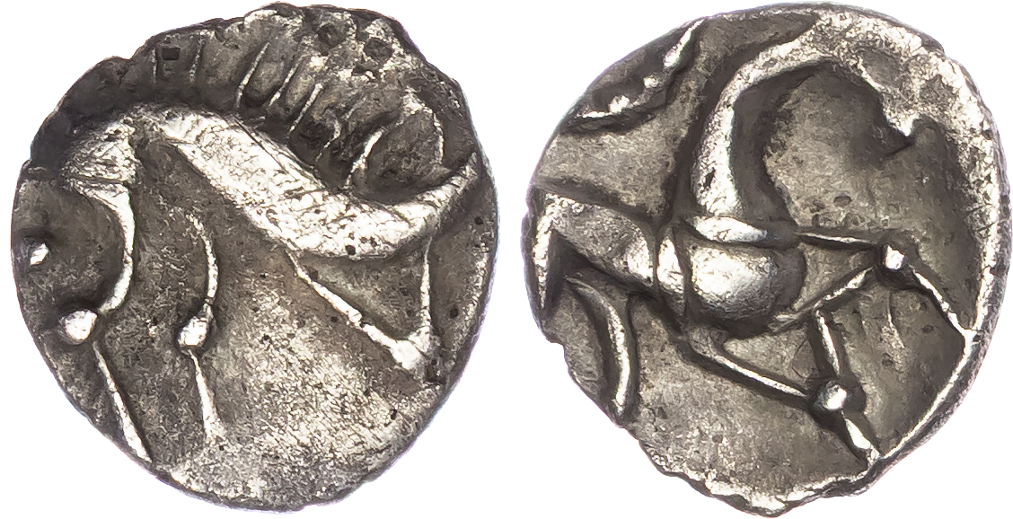 Corieltauvi, Uninscribed (c. 45-10 BC) AR Unit, ‘South Ferriby’ type, 1.19g.