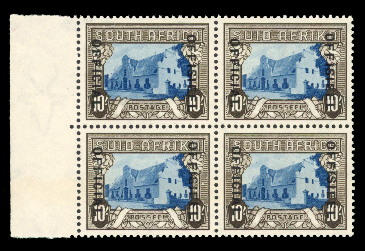 South Africa SG O29var mint block of four 
