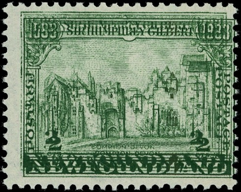 Newfoundland 1933 2ct green, doubly printed lpog SG...