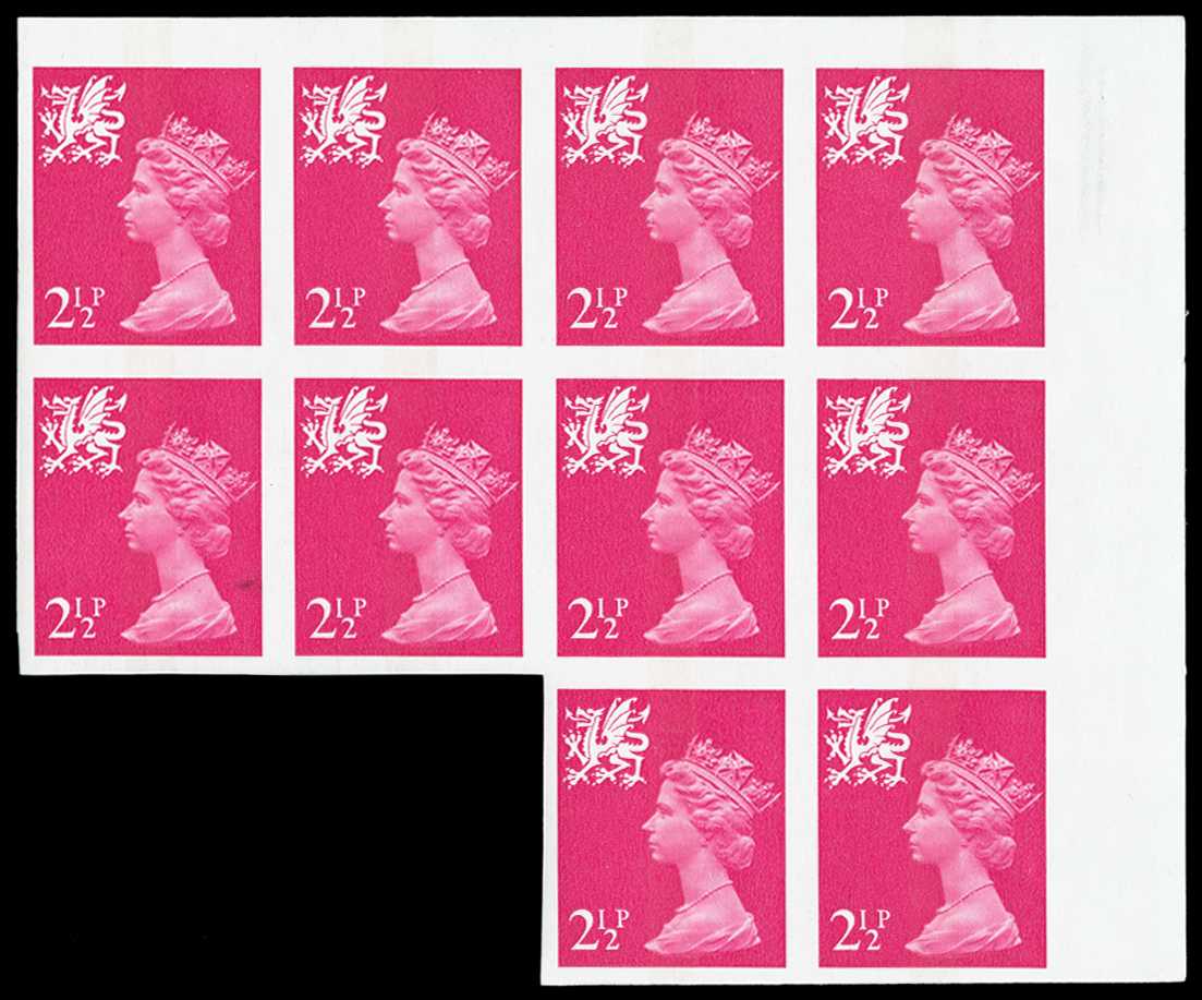 WALES: 1972 2½p bright magenta (FCP/GA, 1...